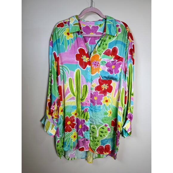 NEW Spell Spell & The Gypsy Collective Margi Beach Multi Top Size Medium - Picture 2 of 7